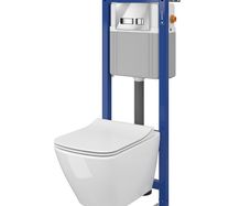 Cersanit Set Wall Hung Toilet + Bowl + Flush Button