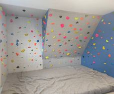 Home climbing wall and matting