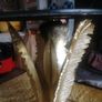 unusual gold leaf mirror top side table Image 8