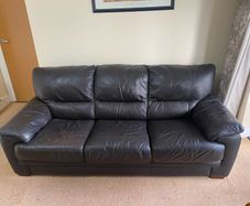 Leather Couch 3 Seater Sofa