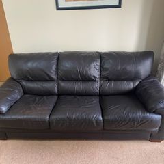 Leather Couch 3 Seater Sofa