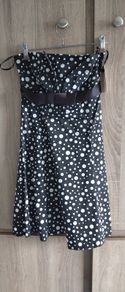 strapless Polka dot dress size small made in Italy