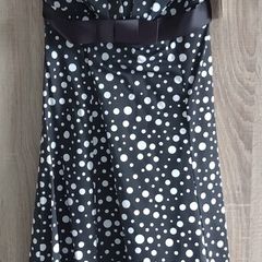 strapless Polka dot dress size small made in Italy
