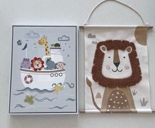 Safari Nursery/Toddler Wall Decor. Set of 2