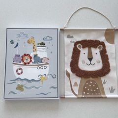 Safari Nursery/Toddler Wall Decor. Set of 2