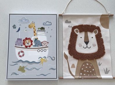 Safari Nursery/Toddler Wall Decor. Set of 2