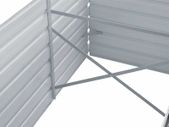 Garden Raised Bed Galvanised Steel 320x80x77 cm Grey