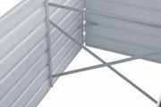 Garden Raised Bed Galvanised Steel 320x80x77 cm Grey
