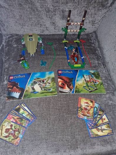 x2 Bundle - Lego Legends Of Chima Sets - 70111 & 70112 - With x2 Figures, x10 Trading Cards, x2 Power Up Speedors, Weapons, Instruction Manuel, Etc...