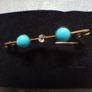 Gold, diamond and turquoise brooch ,lapel pin Image 3