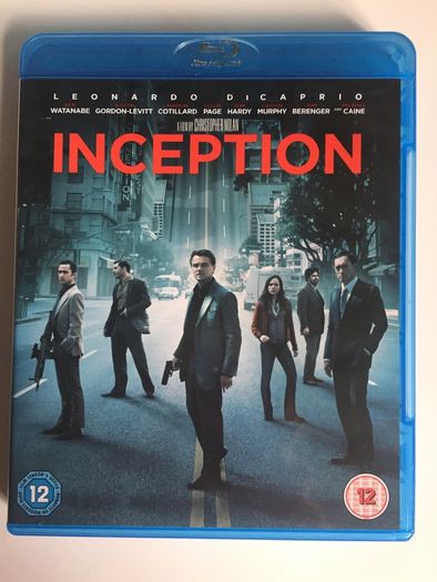 Inception (Christopher Nolan Film) [2010] Leonardo Dicaprio, Ken Watanabe, Joseph Gordon-Levitt, Marion Cotillard, Elliot Page, Tom Hardy, Cillian Murphy, Tom Berenger, Dileep Rao & Michael Caine [2xBlu-Ray Movie] Academy Award Winner