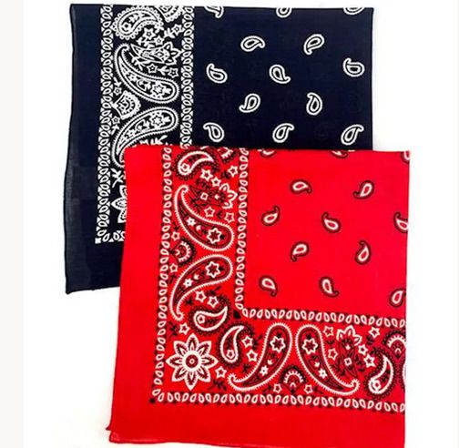 100% Cotton Bandana - great as a headband, scarf, face mask, wrist band, etc
