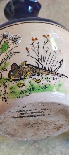 Vintage Pheasants Mead Flask Decanter Jug  P F Alexander Signed  | Retro Flagon Game Birds Barware | Man Cave Drinks Trolley English Stoneware