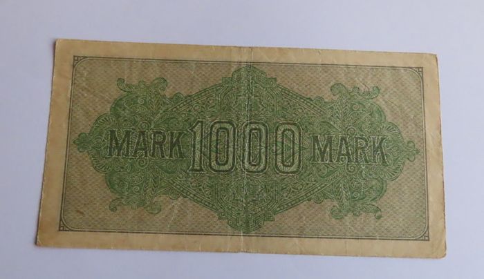 Antique German banknotes & commemorative bank note coins in wood case