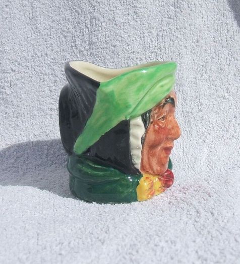 ROYAL DOULTON (D6045) - a vintage miniature character jug of Sairey Gamp (c.1940's). An early issue, scarcer thus.