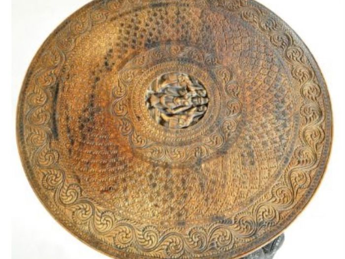 A Superb late 19th Century Indian Carved Hardwood Elephant Occasional / Side Table