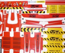 Lego. Technic sticker sheet for 8258 Crane Truck