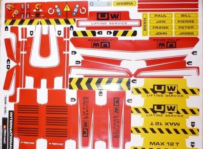Lego. Technic sticker sheet for 8258 Crane Truck