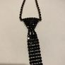 Beautiful black crystal tie necklace Image 4