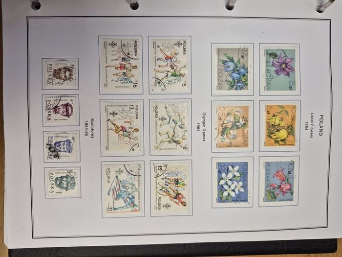 Poland stamps in album 1984 -1996
