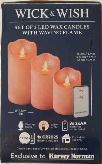 Blush Pink LED Battery Candles