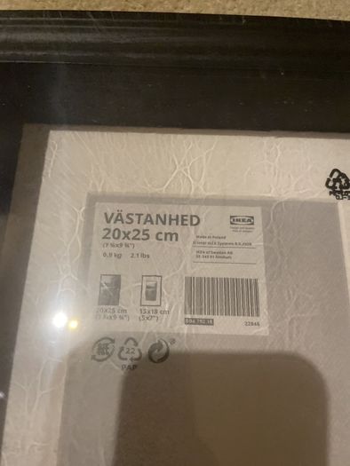Picture frames VASTANHED black 20 x 25 cm - new