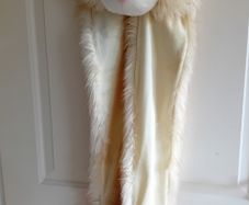 Cute furry all in one hat scarf gloves