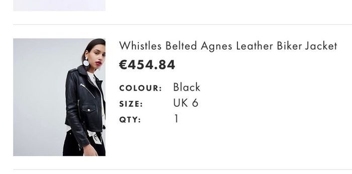 Whistles leather biker jacket