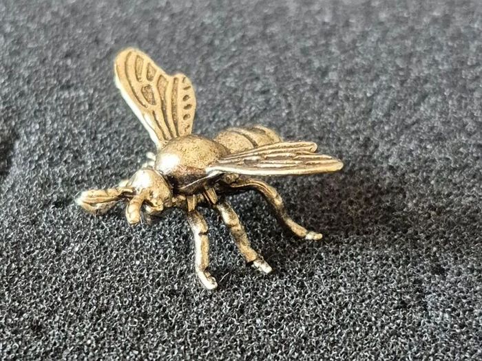 3 brass Insects, Solid brass.