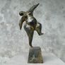 Solid bronze staue of a voluptuous balancing lady Image 2