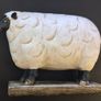 Sheep / Lamb Ornament Folk Art Sculptured Rustic Image 9