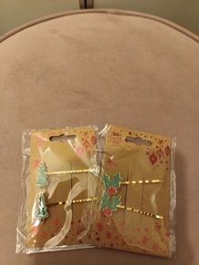 3 x christmas hair slides