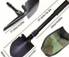 Camping multi-tool. Camping shovel. Hiking shovel