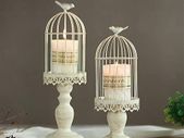 Birdcage Candle Holder, Vintage Candle Stick Holders, Wedding Candle Centerpieces for Tables, Iron Candlestick Holder Home Decor, S + L