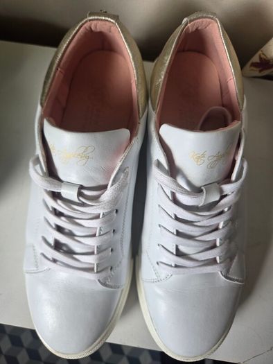 Kate Appleby White Leather Platform Trainers Size 41