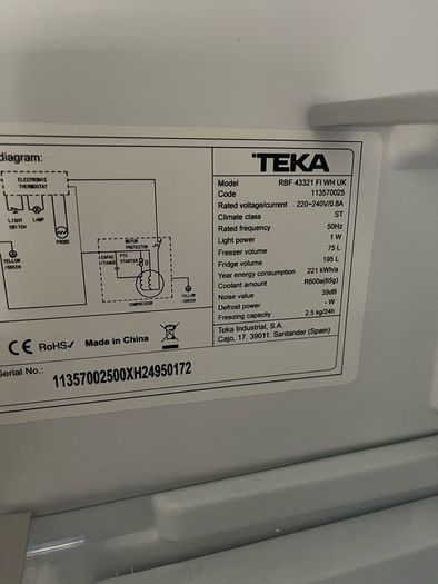 TEKA Integrated 70/30 Fridge Freezer RBF43321FI