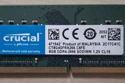 Crucial Ram 8gb Ddr4 2666 Mhz Cl19 Laptop Memory Ct8g4sfra266