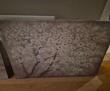 Ex Large canvas of white flowers