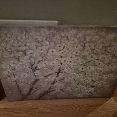 Ex Large canvas of white flowers