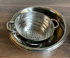 Silver Bowl & Colander