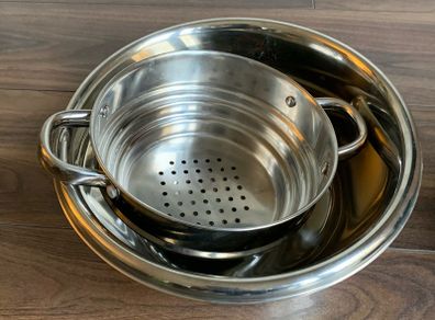 Silver Bowl & Colander