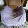Silk Wrap/Shaw, Large 40/80" Lilac with Mauve/Green/Cream Design Image 3