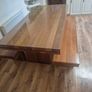 Large Solid Walnut Dining Table plus two benches Image 3