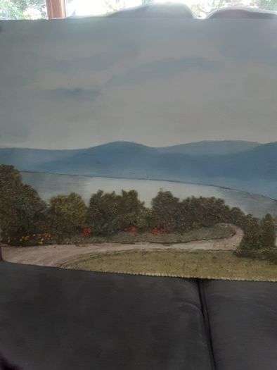 Landscape of Ireland in Paint and Irish Tweed .. Price Drop