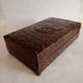 Vintage Tooled Leather Musical Cigar Box with Accessories Image 4