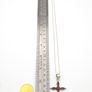 Vintage 925 Sterling Silver & Garnets Cross Necklace Image 9