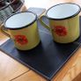 Two Beautiful Bassano Due Leoni Enameled Metal Vintage Mugs Image 7