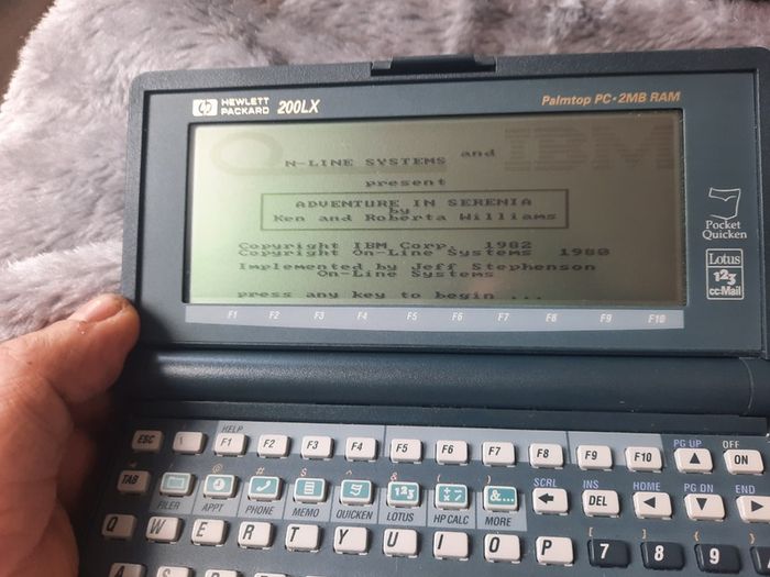 Vintage Dos computer palmtop Hp 200LX