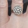 stunning vintage white gold diamond cluster ring Image 4