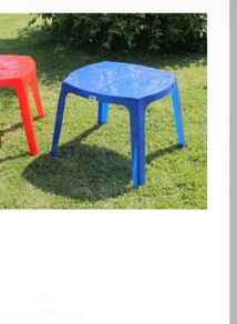 Blue plastic table . please read description